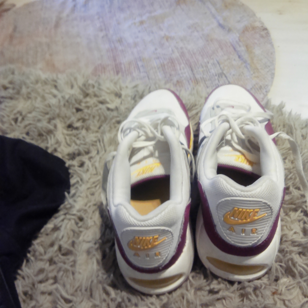 Nike White and Purple Women's Shoes